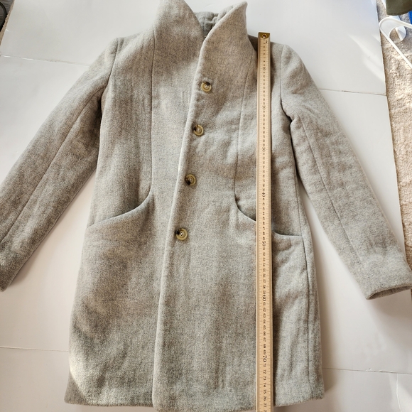 Wilfred Light Gray Cocoon Wool Coat - Picture 5 of 12